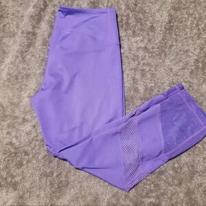 Z By Zella Nordstrom Purple Leggins With Mesh Accents Size S